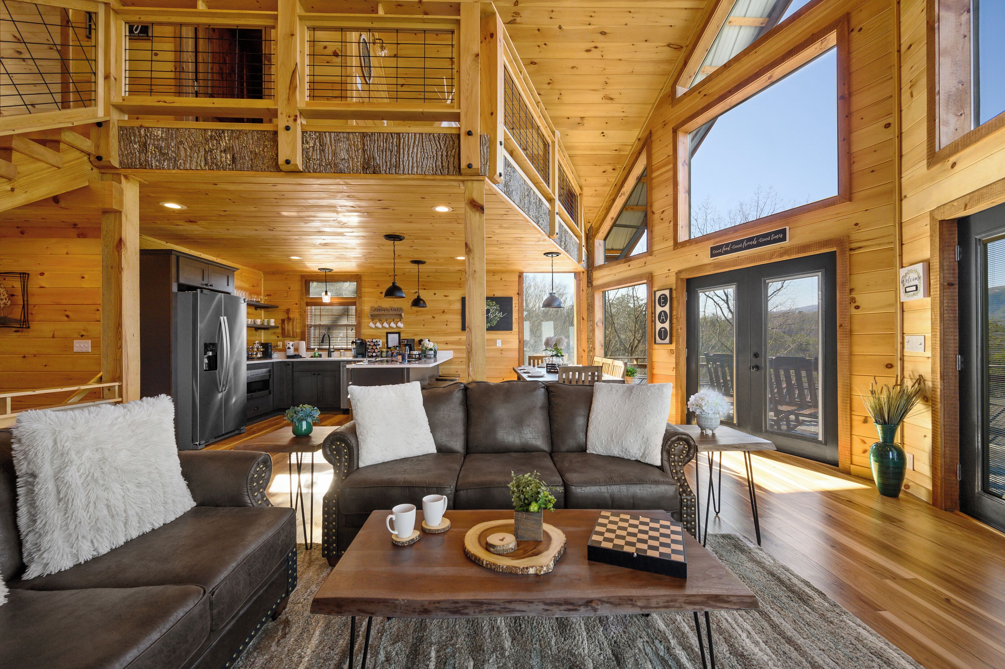 Smart TV, fireplace, video games, foosball