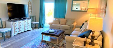 TV connectée, cheminée