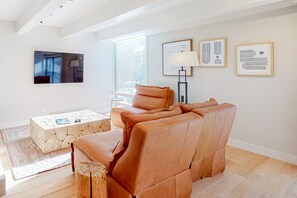 Televisión y chimenea 