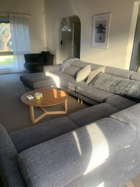 Smart TV, fireplace, Netflix, books