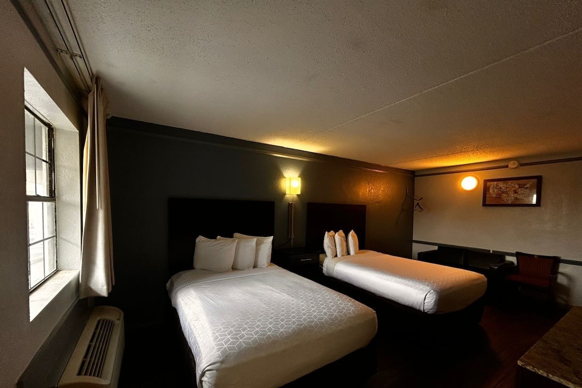 Room, 2 Queen Beds | 1 bedroom, minibar, free WiFi, bed sheets