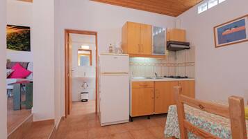 Frigorífico, placa de cocina, cafetera o tetera y hervidor eléctrico