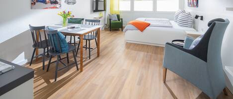 1 غرفة نوم وواي فاي وملاءات أسرّة