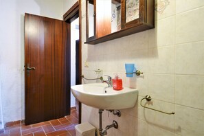 Shower, bidet, towels - Tuscany apartment with 2 pools (Massa Marittima)