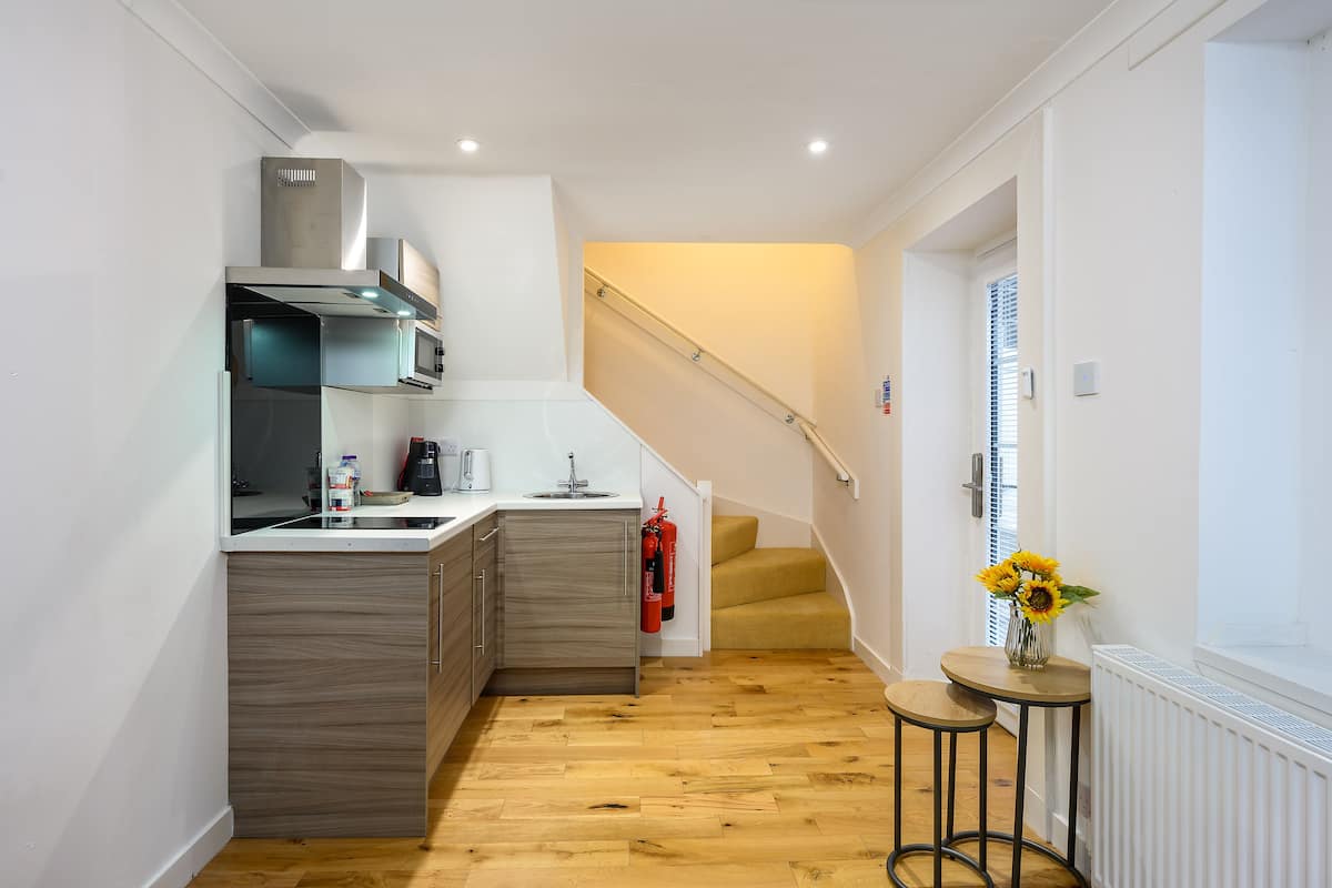 executive apartment | private kitchen | fridge, microwave, coffee/tea maker, electric kettle