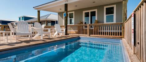 Una piscina riscaldata