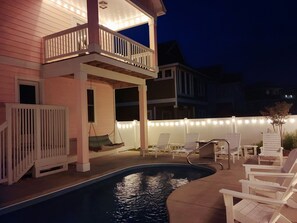 Outdoor pool, a heated pool