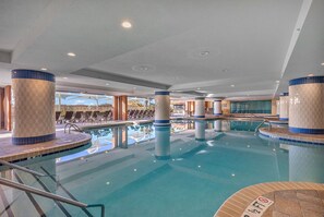 Inomhuspool och utomhuspool