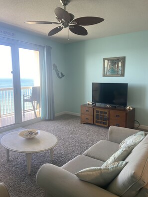 Smart TV, DVD player, books, video library