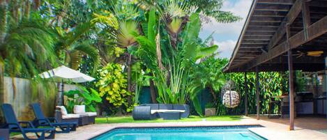 Outdoor pool, a heated pool