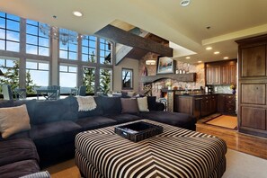 TV, fireplace - Stag Lodge at Deer Valley Resort - Three Bedroom Residence with Spa #13 (Park City)