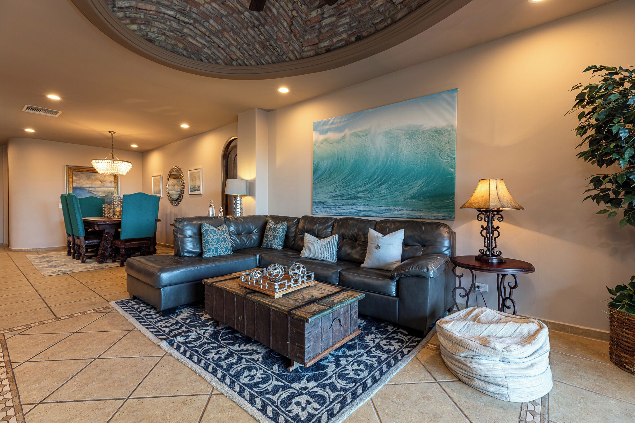 Living and dining room view