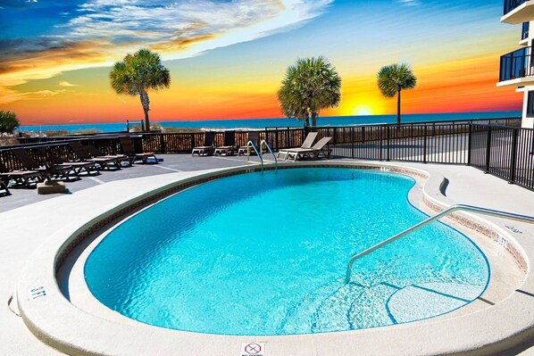 A heated pool