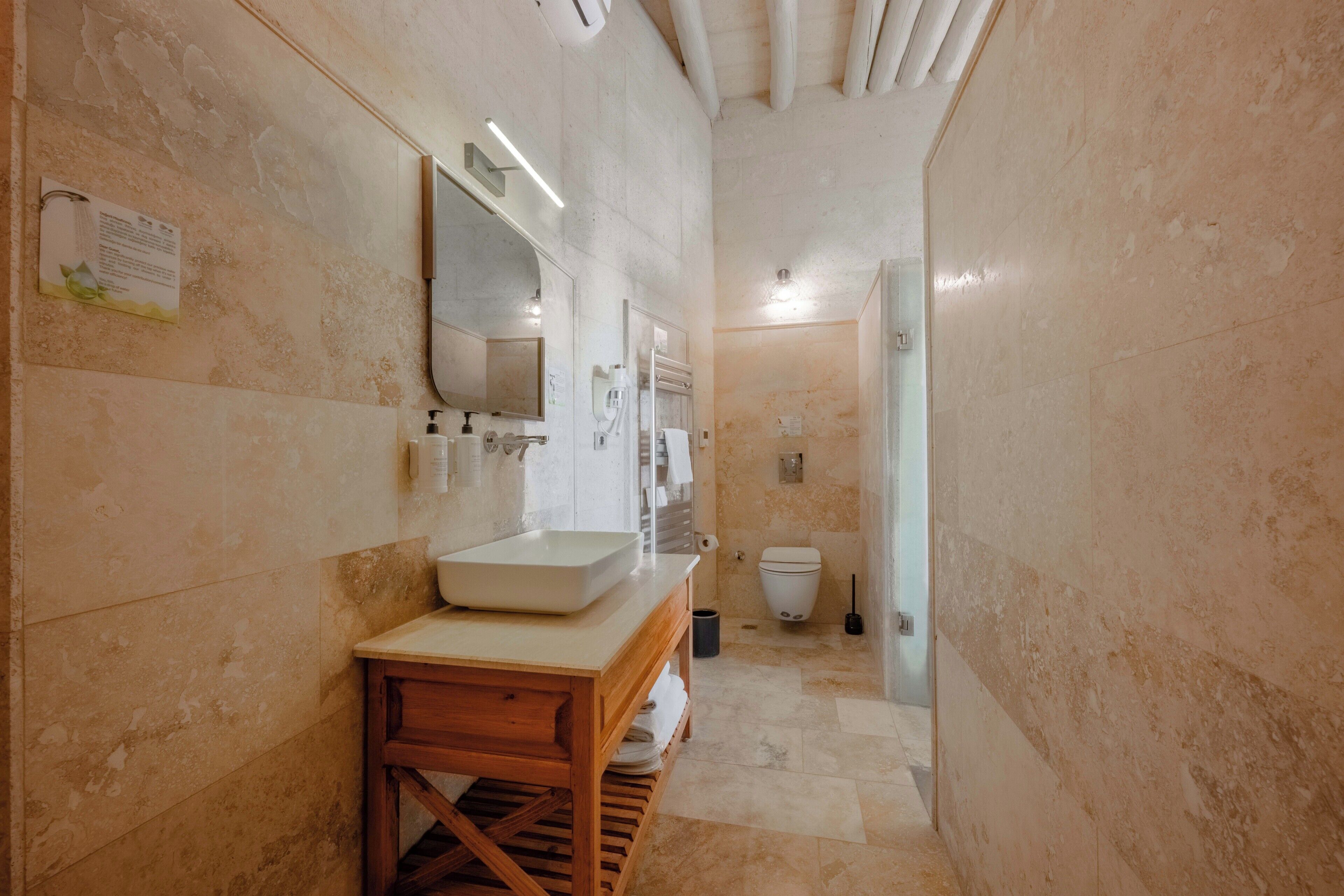 Venus - All Stone & View & Jacuzzi & Balcony | Bathroom | Hair dryer, slippers, towels, soap