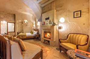 Saturn - Fully Cave & Fireplace & Turkish Bath | View from room