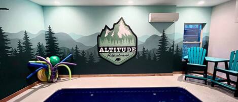 Indoor pool, a heated pool