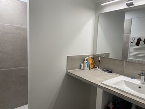 Shower, hair dryer - Lovely renovated farmhouse close to golf course and beach opposite St Tropez (Grimaud)