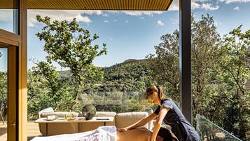 Behandlungsräume für Paare, Körperbehandlungen, Warmsteinmassagen