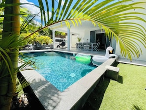 Outdoor pool, a heated pool