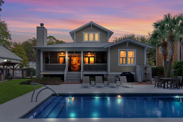 A heated pool