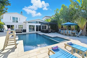 A heated pool