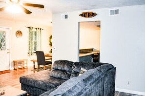 Smart TV, DVD player, books