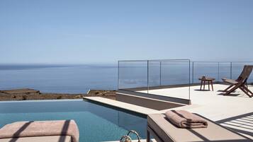 Junior Suite, 1 King Bed with Sofa bed, Private Pool | 2 bedrooms, in-room safe, desk, laptop workspace