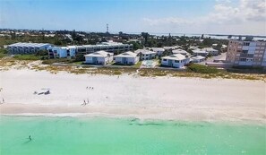 Beach nearby, sun loungers