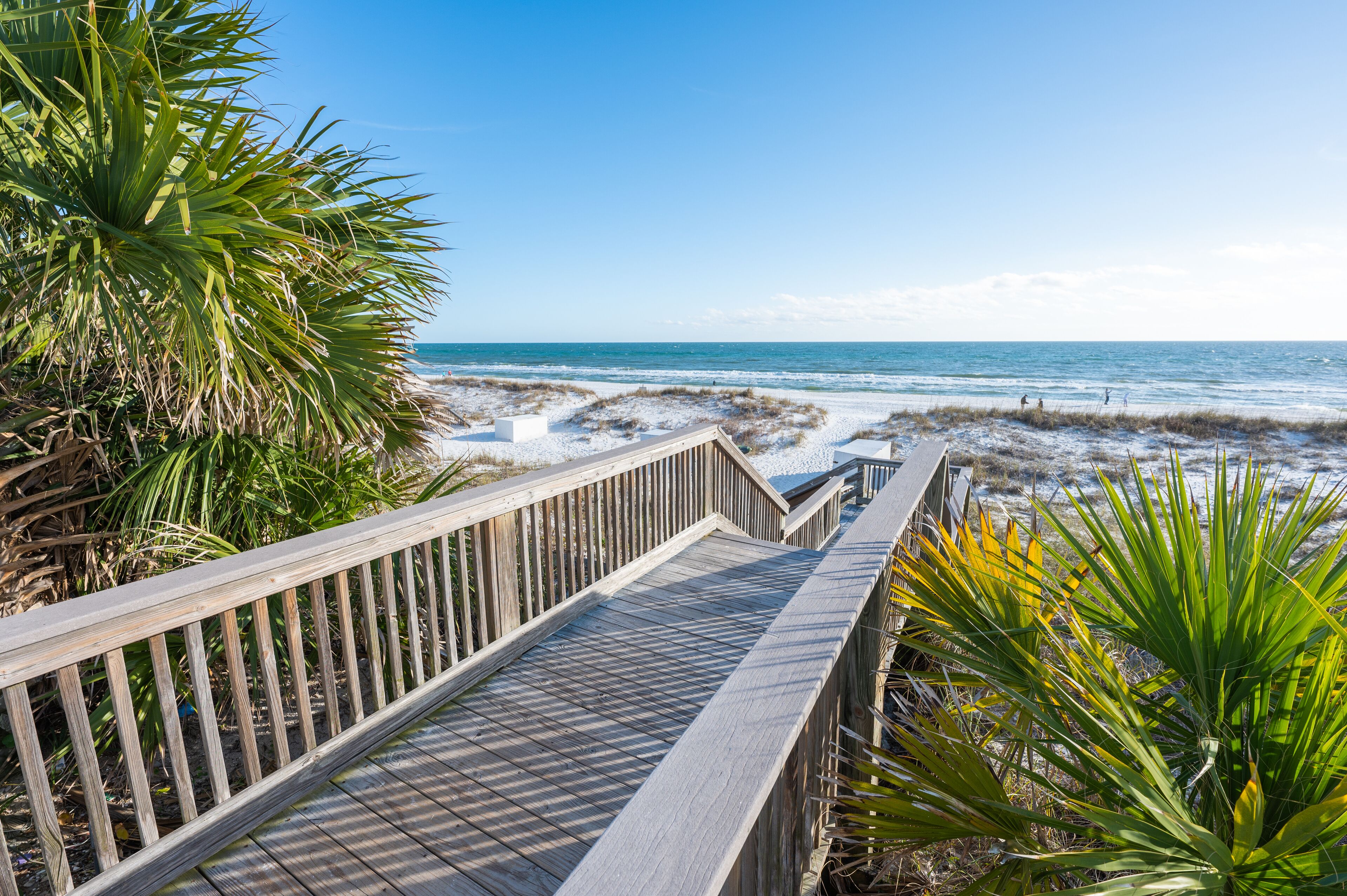 Beach nearby, sun loungers