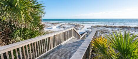 Beach nearby, sun-loungers