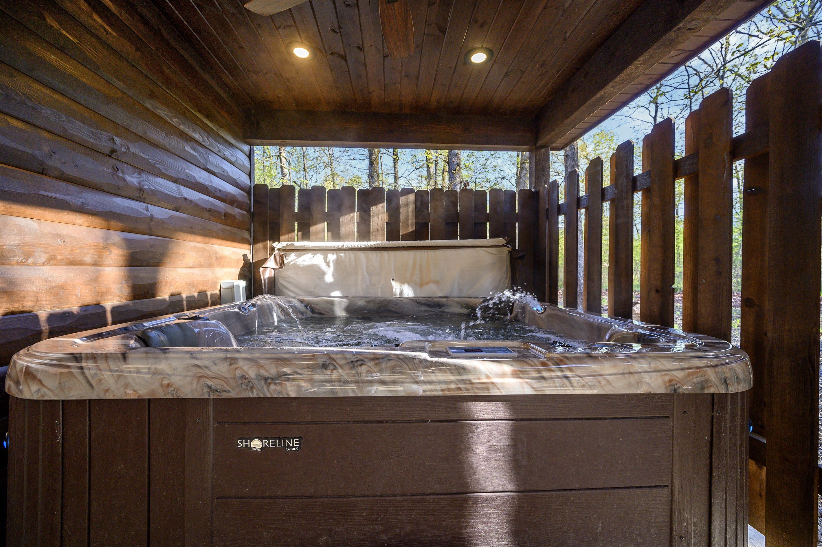 Outdoor spa tub