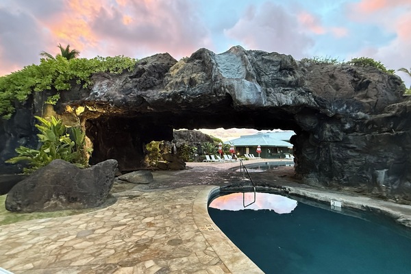 A heated pool