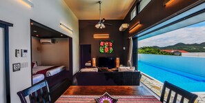 Villa Deluxe, 2 camere da letto, piscina privata, vista piscina | Copriletto in piuma, con stile personalizzato