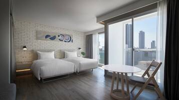 Studio, 2 Single Beds, Balcony | Balcony