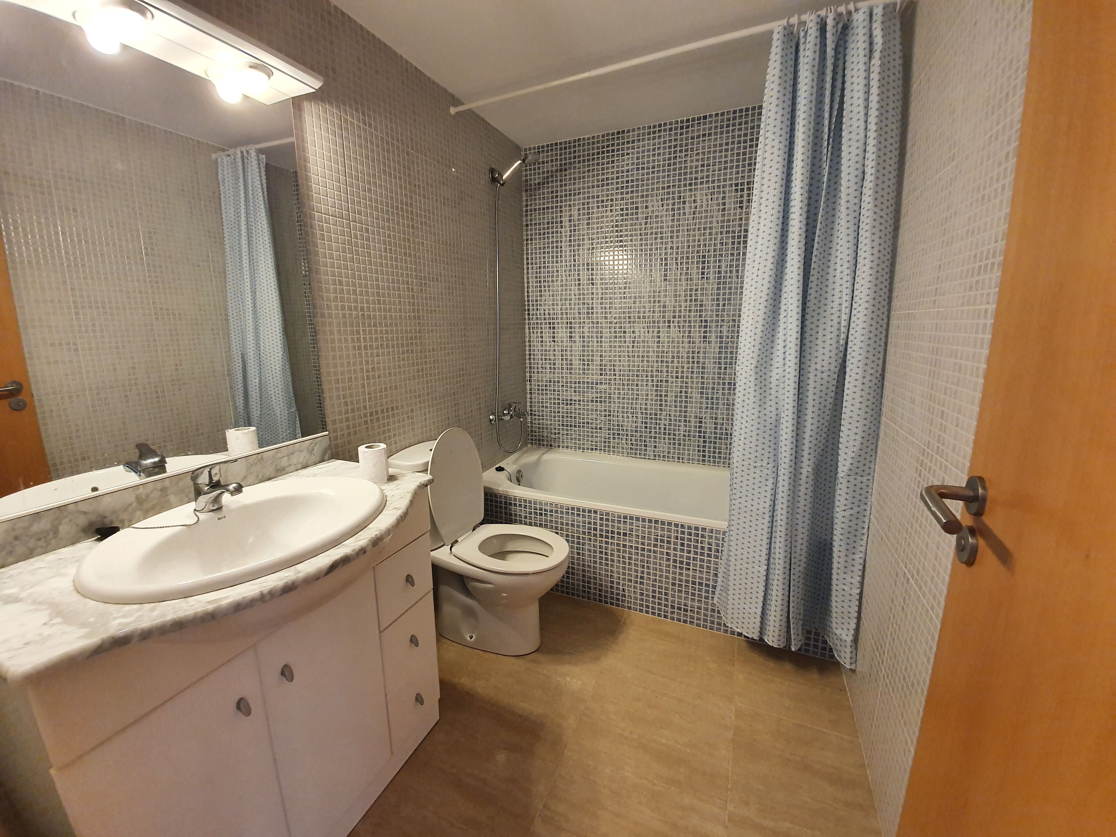 Bathtub, bidet, soap