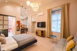 Departamento urbano | 1 habitación, escritorio, wifi gratis y ropa de cama