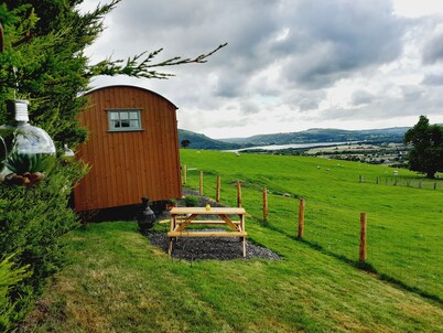 Fell Foot Shepherds hut on traditional Lakeland farm