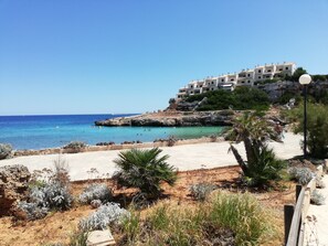 Beach nearby, sun-loungers