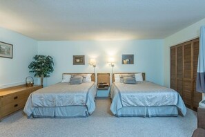 2 bedrooms, iron/ironing board, internet, bed sheets