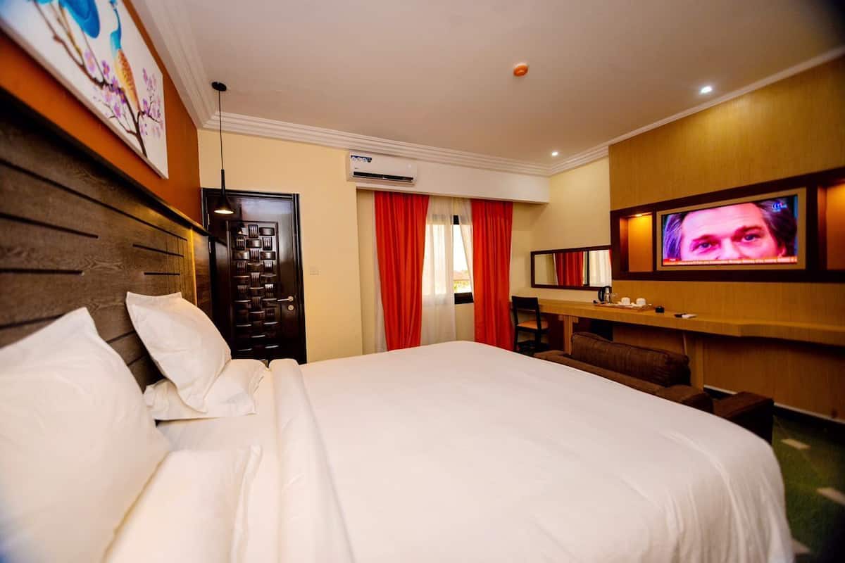 Luxe kamer | 1 slaapkamer, lakens van Egyptisch katoen, luxe beddengoed