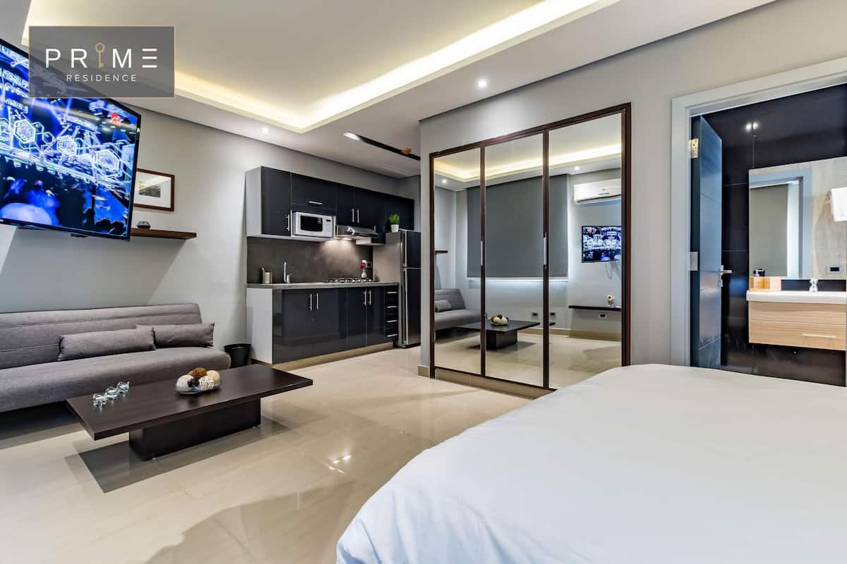 1 habitación, minibar, caja de seguridad en la habitación y escritorio