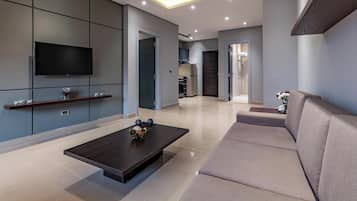 Deluxe Apartment, 1 Bedroom | Minibar, in-room safe, desk, free WiFi