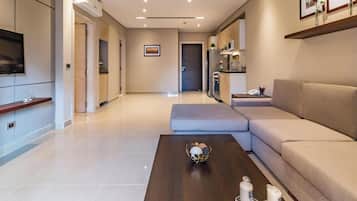 Deluxe Apartment, 1 Bedroom | Minibar, in-room safe, desk, free WiFi