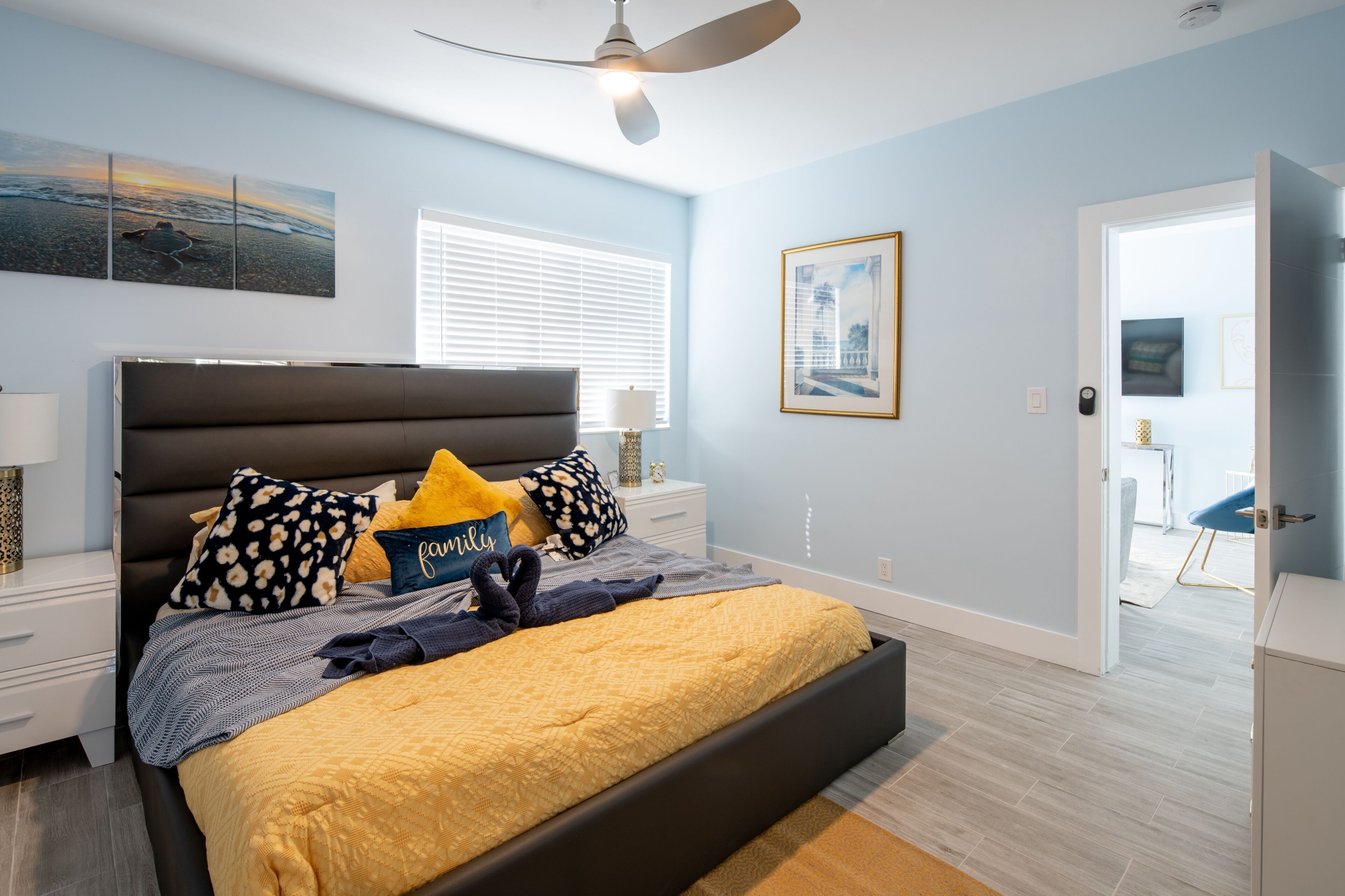 Premium bedding, pillow-top beds, iron/ironing board, free WiFi