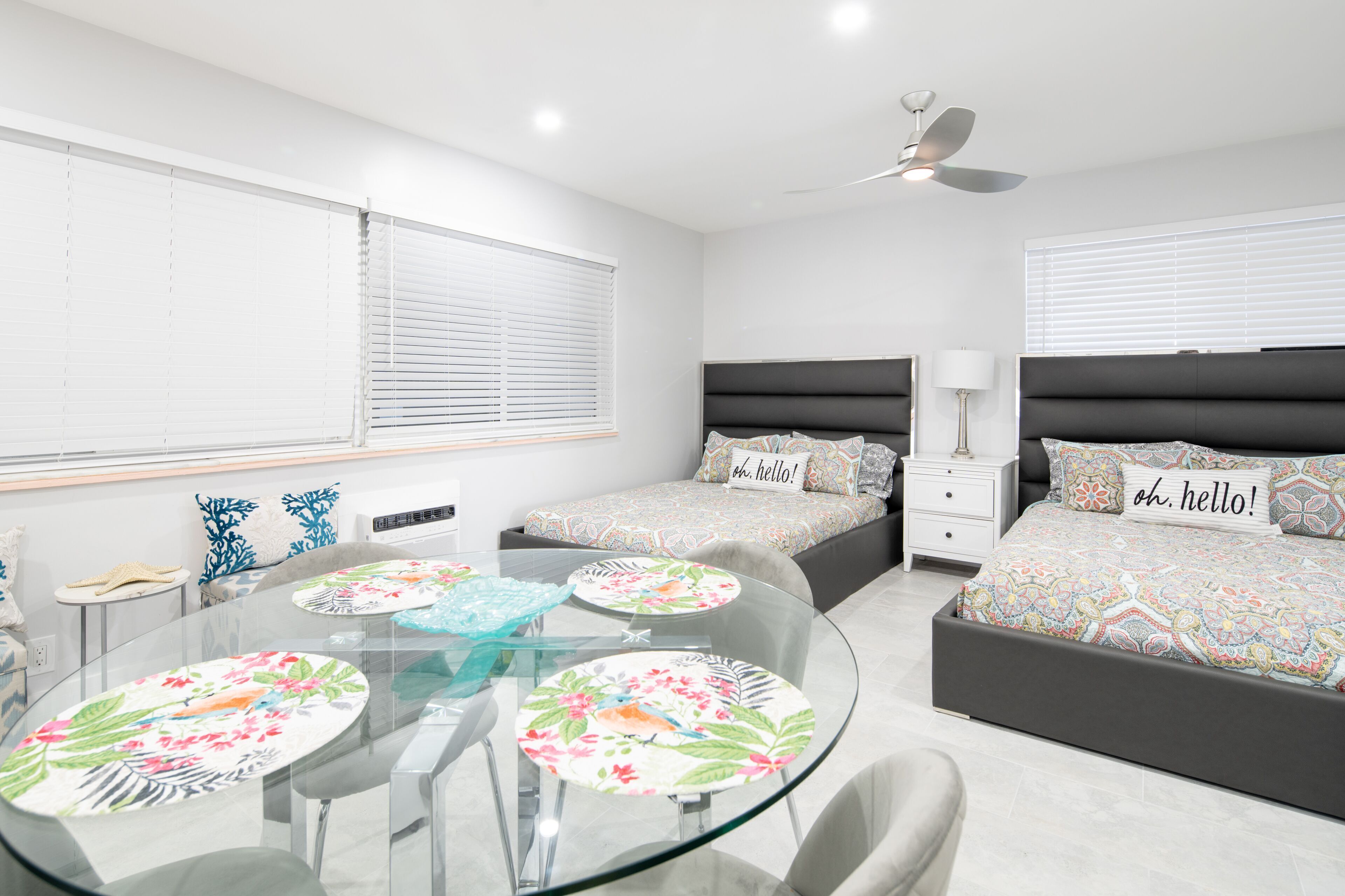 Premium bedding, pillow-top beds, iron/ironing board, free WiFi