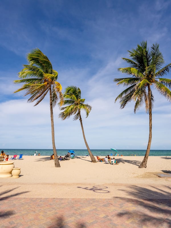 On the beach, white sand