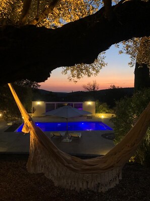 Outdoor pool, a heated pool