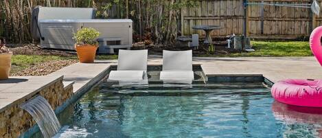 Outdoor pool, a heated pool