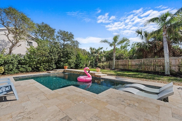 Outdoor pool, a heated pool