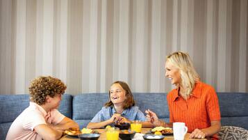 Free daily self-serve breakfast